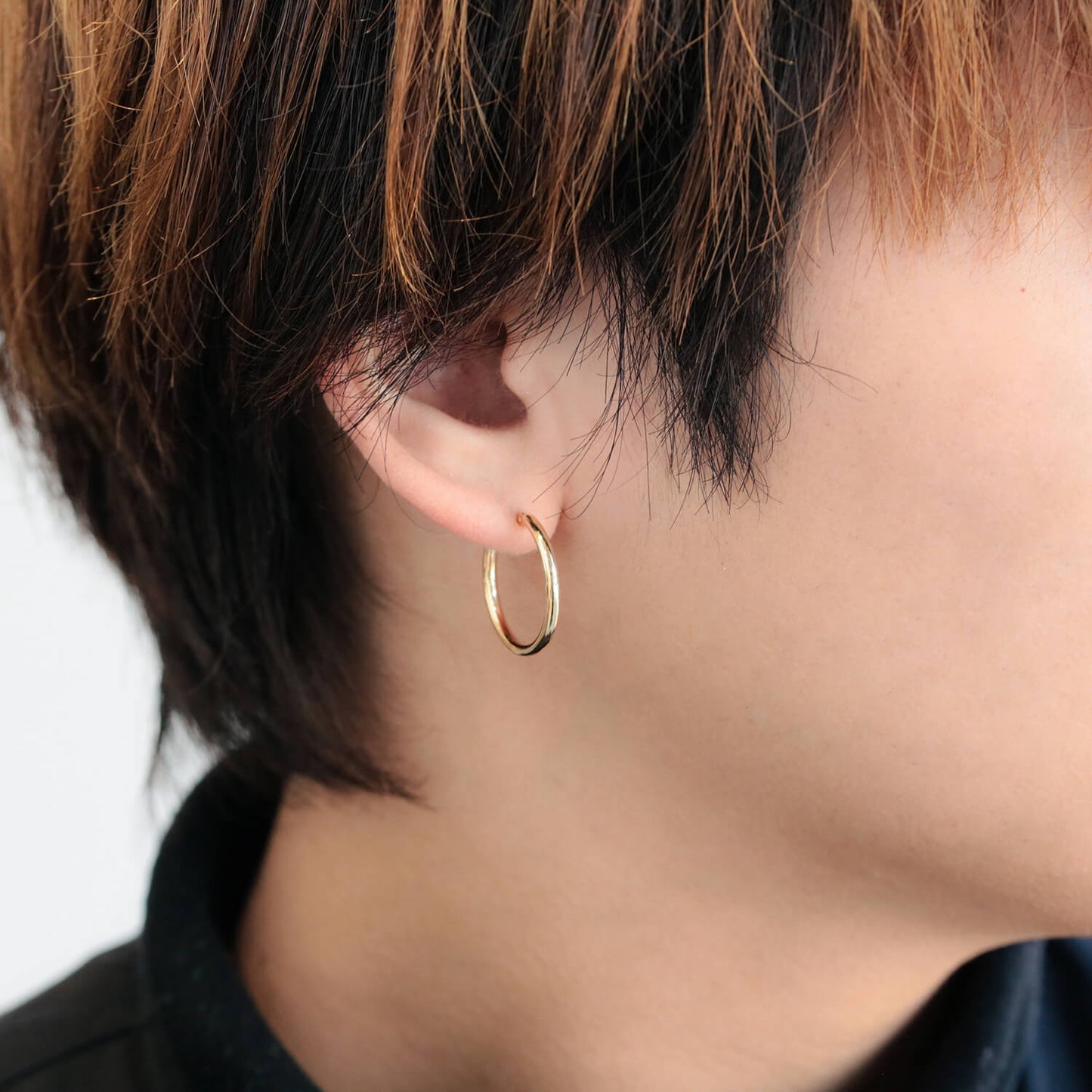 K18 フープピアス(Mサイズ-太)