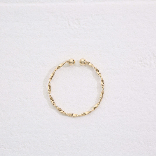 K10 イヤーカフ(丸玉×ひねり)S/M/L