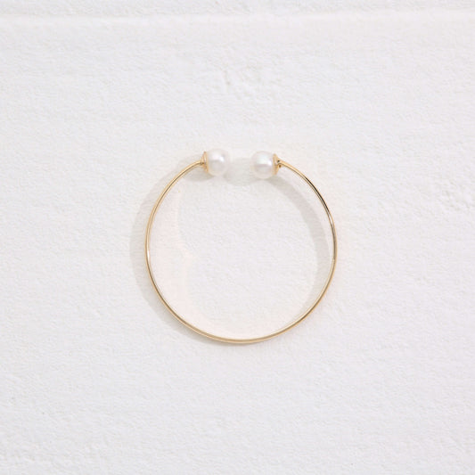 K10 イヤーカフ(パール×丸線)S/M/L