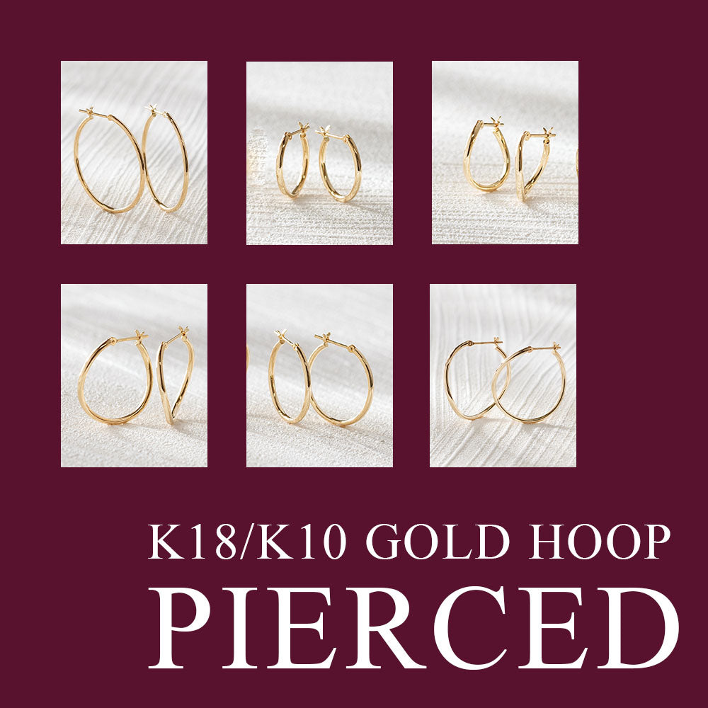 Gold Hoop Pierced