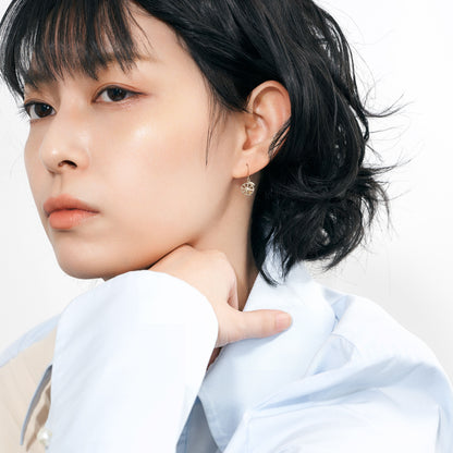 K10 オレンジモチーフ フックピアス