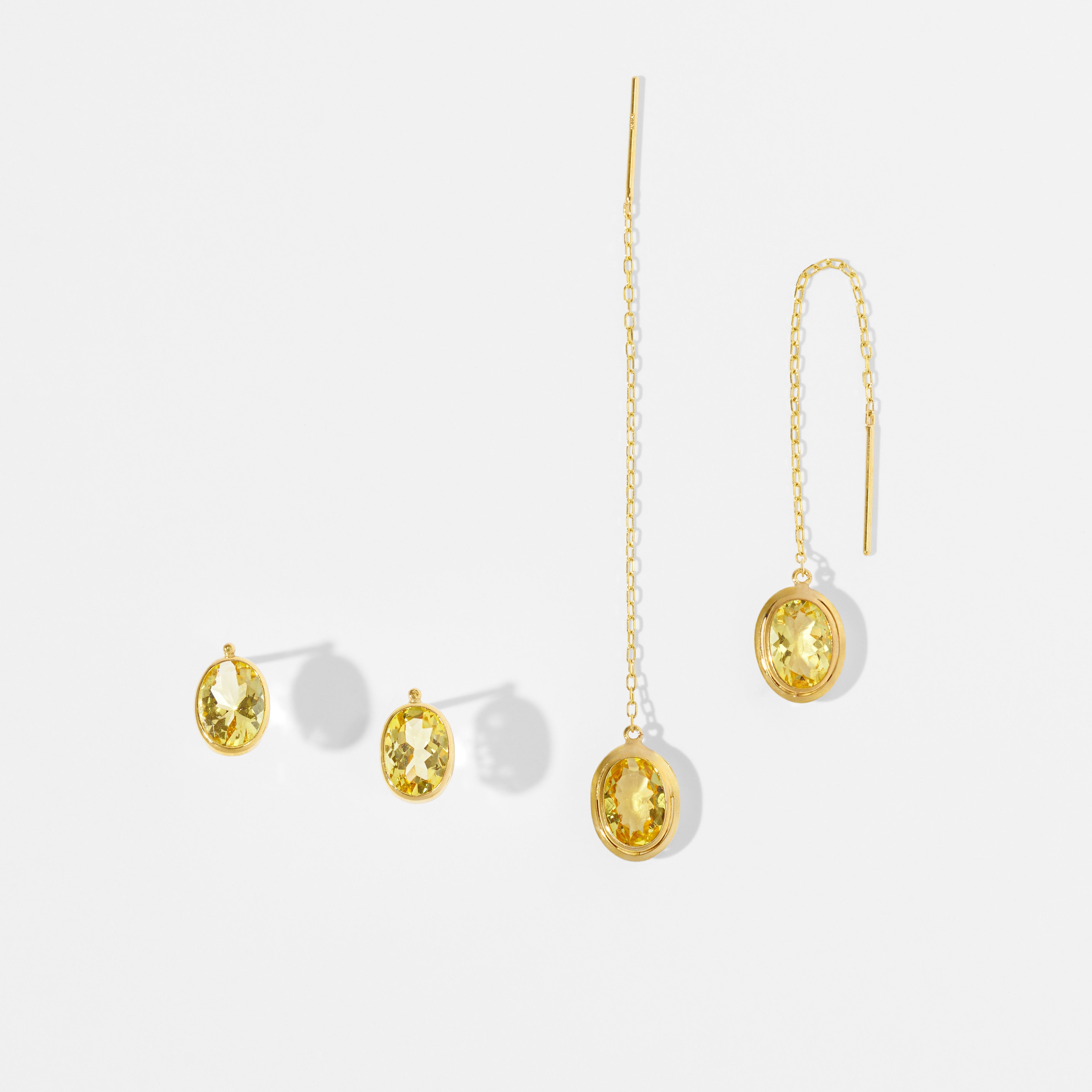 K10 イエローベリル スタッドピアス - me.（エムイードット）