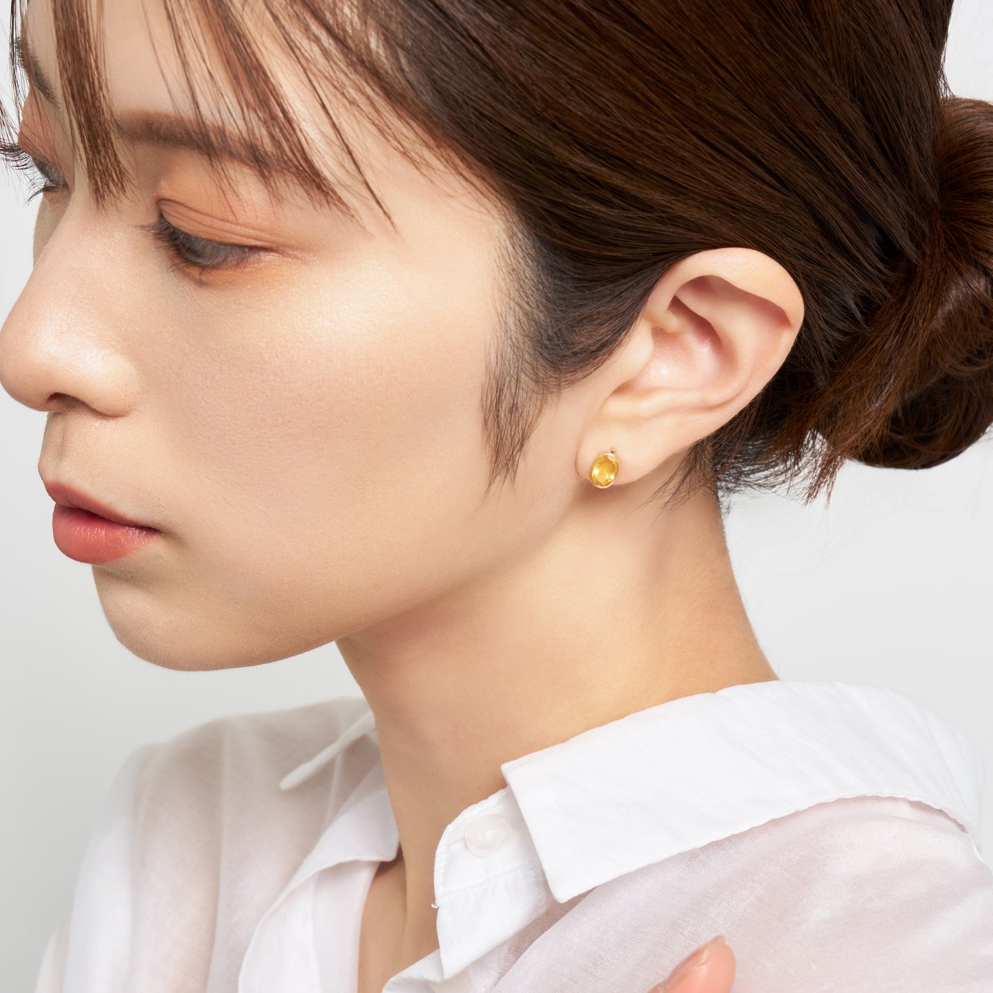 K10 イエローベリル スタッドピアス