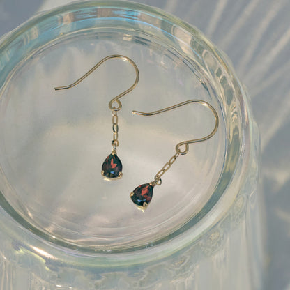 K10 ガーネット フックピアス