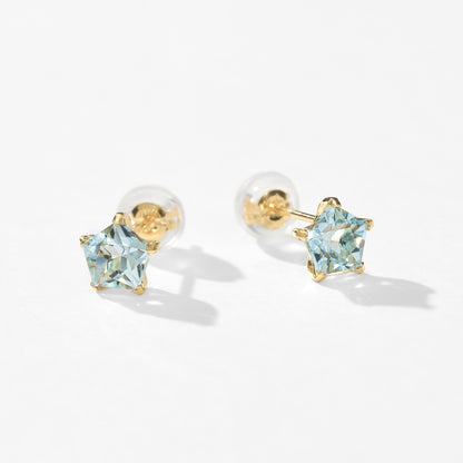 K10 星 スタッドピアス（スカイブルートパーズ)