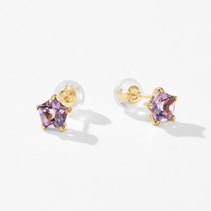 K10 星 スタッドピアス（アメジスト)