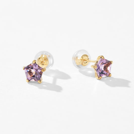 K10 星 スタッドピアス（アメジスト)