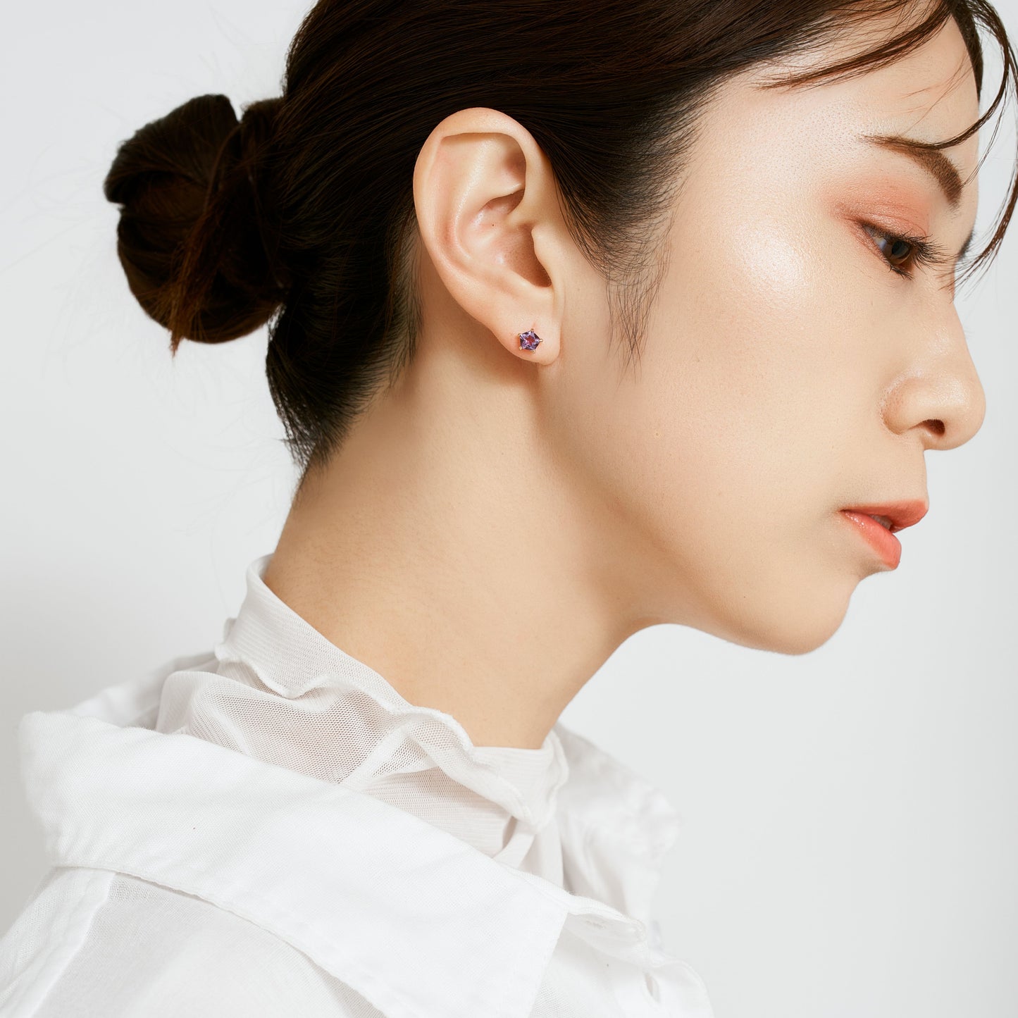 K10 星 スタッドピアス（アメジスト)