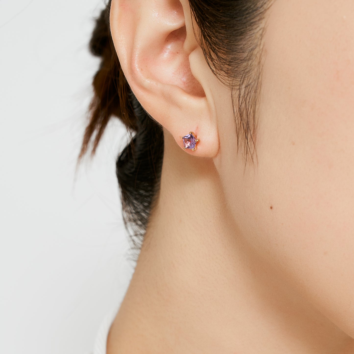 K10 星 スタッドピアス（アメジスト)