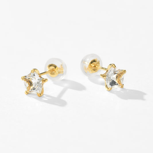 K10 星 スタッドピアス（クォーツ)