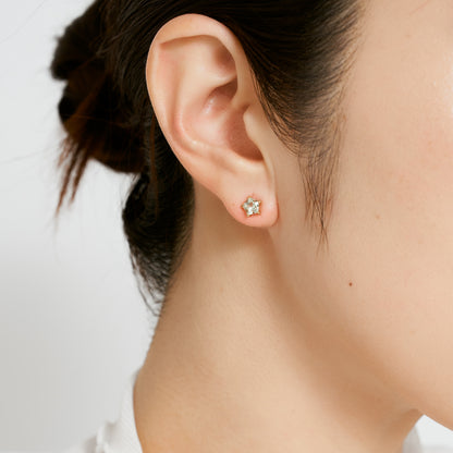 K10 星 スタッドピアス（グリーンアメジスト)