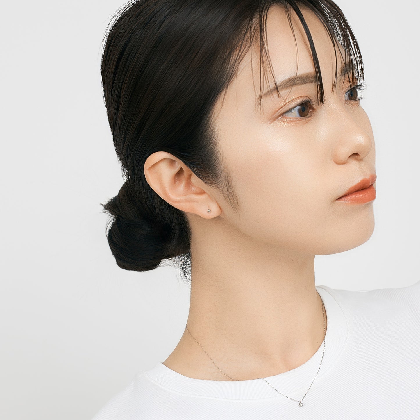 【限定】PT900 一粒ダイヤモンド スタッドピアス 計0.08ct