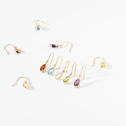 K10 ブルートパーズ フックピアス