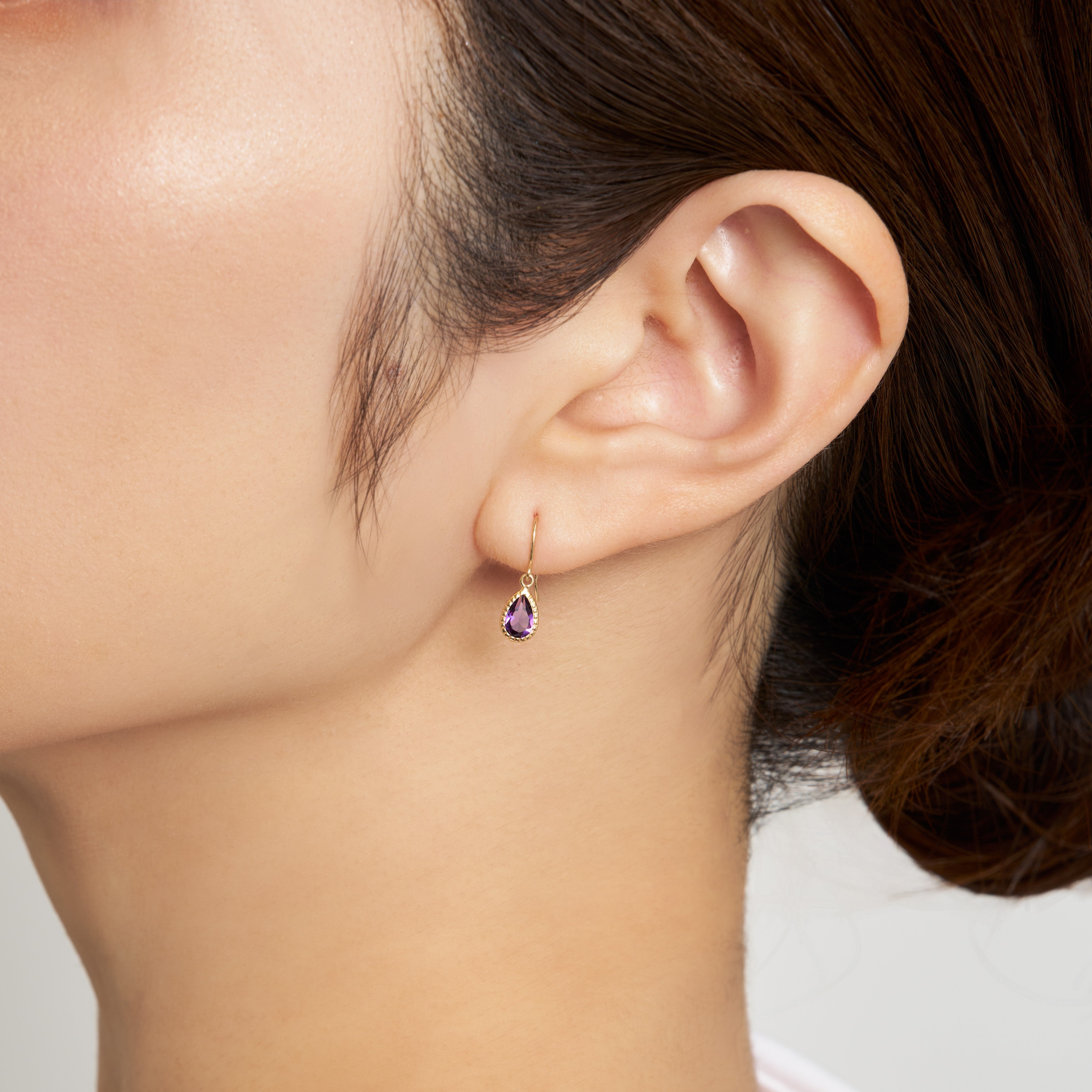 K10 アメジスト フックピアス - me.（エムイードット）