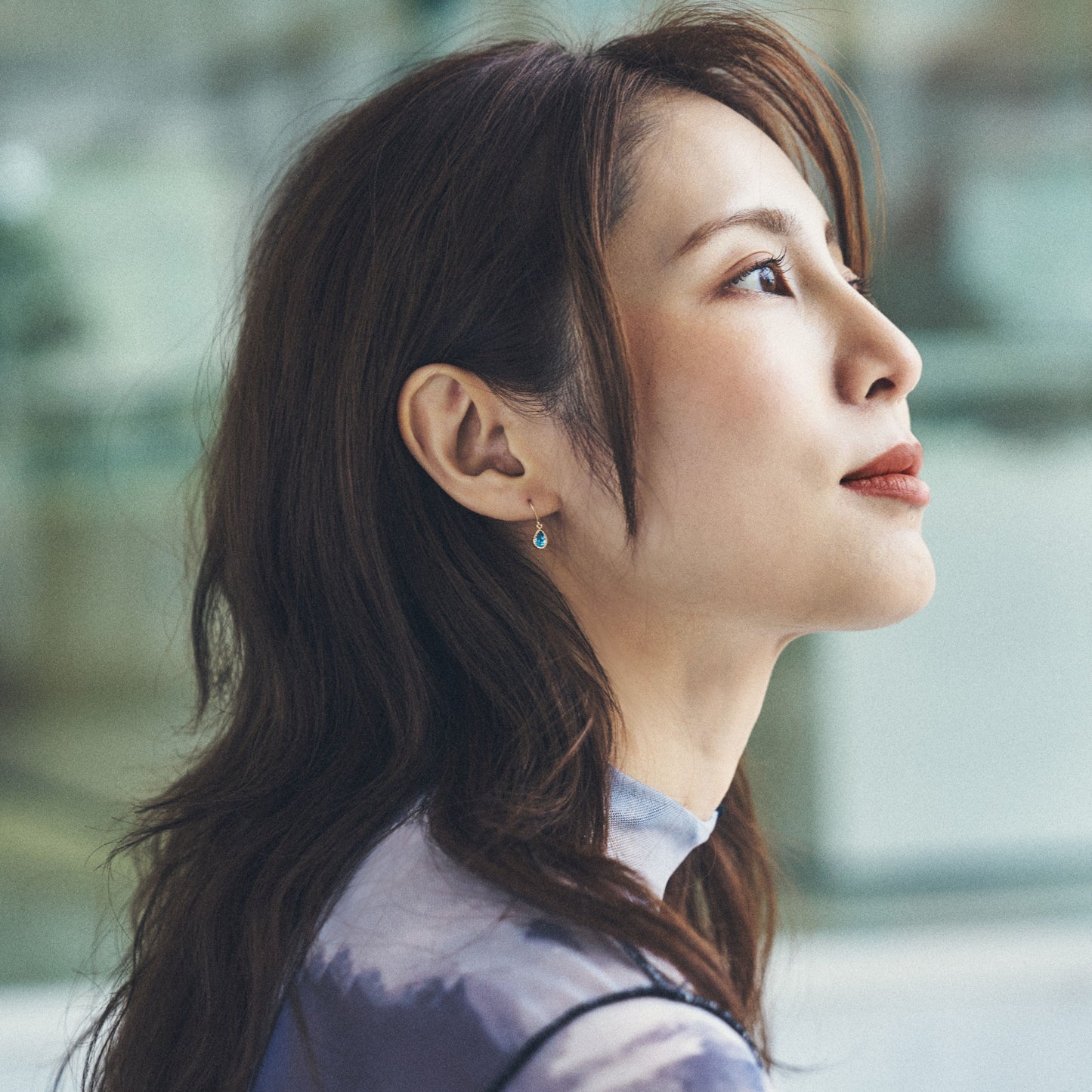 K10 ブルートパーズ フックピアス