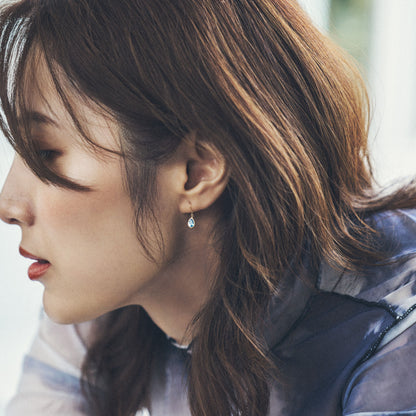 K10 ブルートパーズ フックピアス