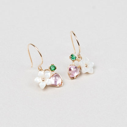 【数量限定】K10 フラワーモチーフピアス（02）