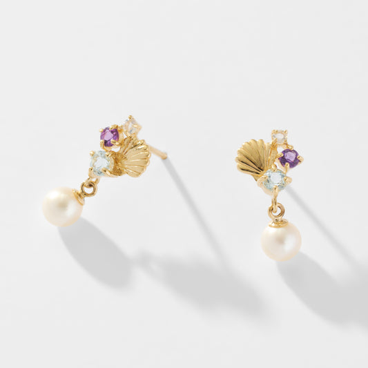 K10 貝殻 スタッドピアス