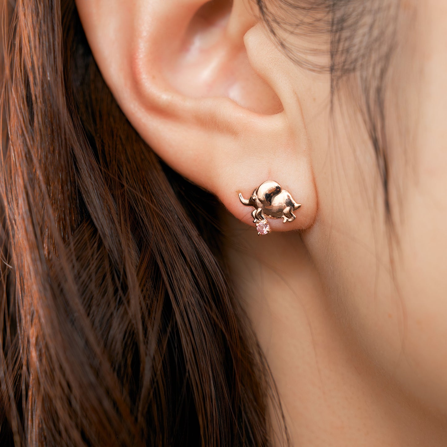 K10PG ゾウ スタッドピアス