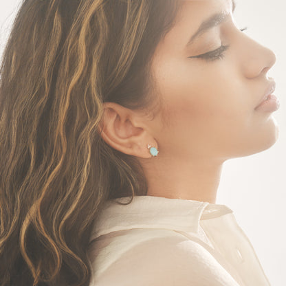 K10 アマゾナイト スタッドピアス