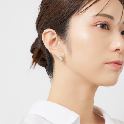 K10 アマゾナイト スタッドピアス