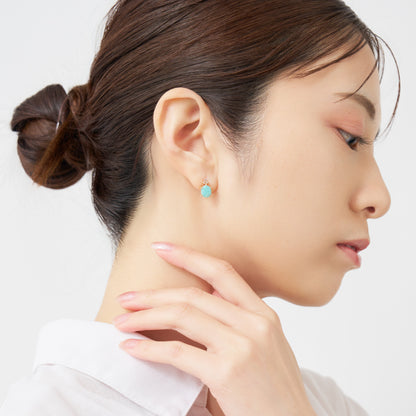 K10 アマゾナイト スタッドピアス