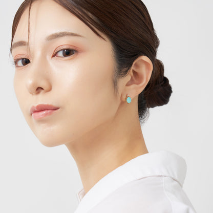 K10 アマゾナイト スタッドピアス