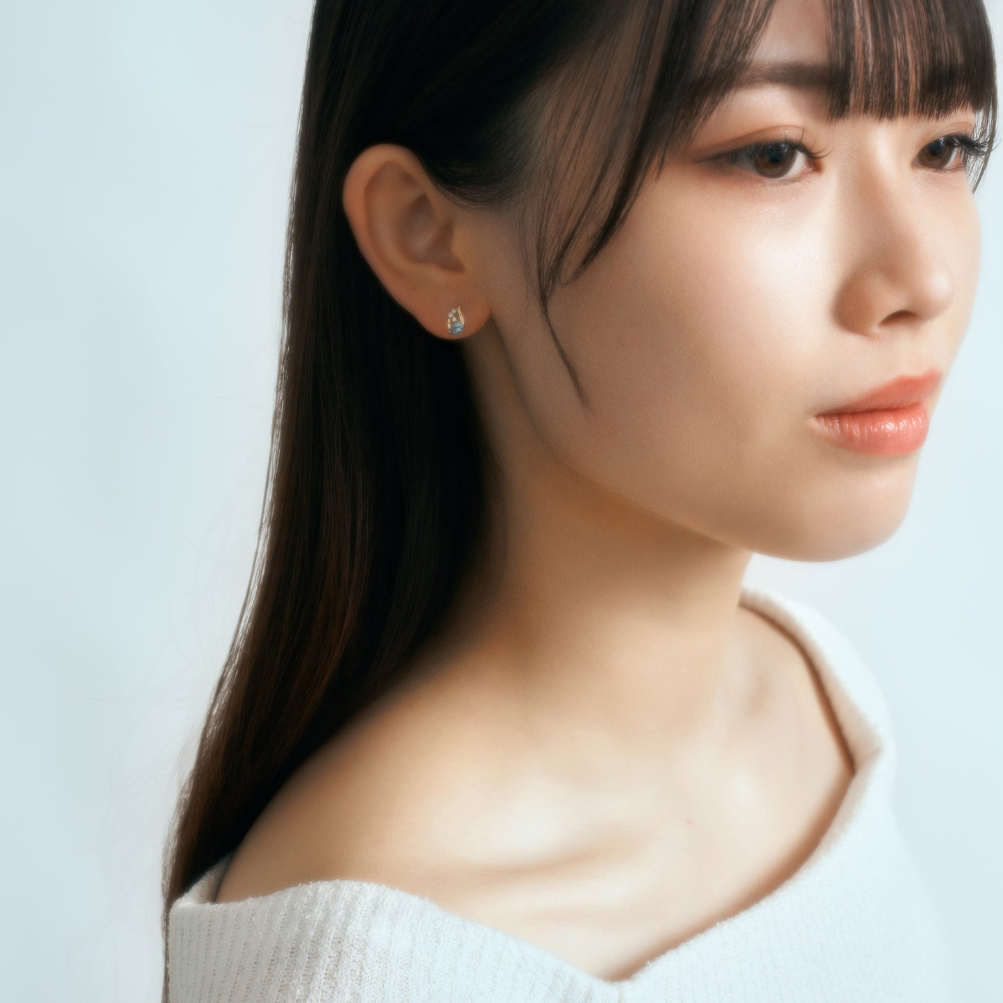 【期間限定予約販売】K10 ブルートパーズ スタッドピアス