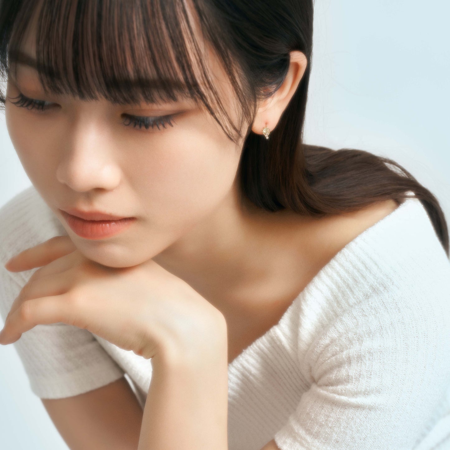 【期間限定予約販売】K10 ミントガーネット スタッドピアス