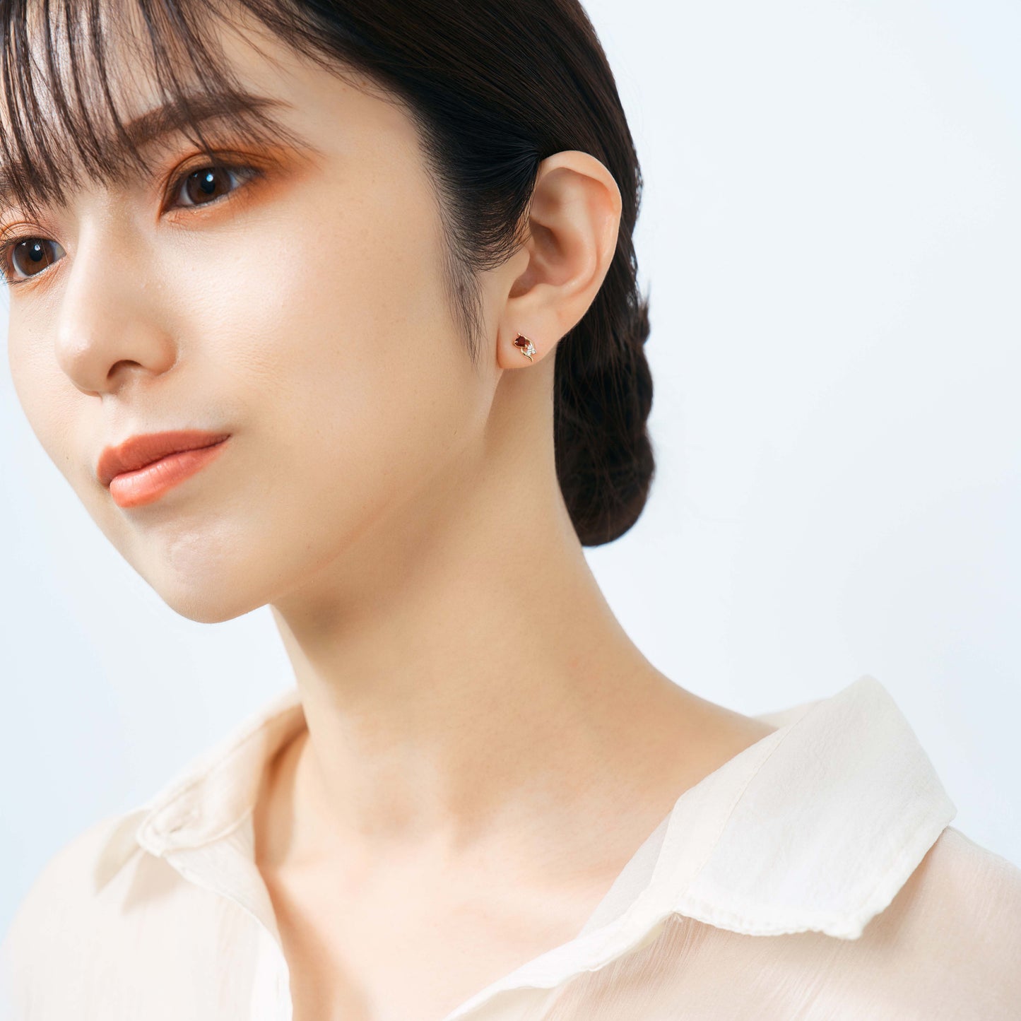 【期間限定予約販売】K10 ガーネット スタッドピアス