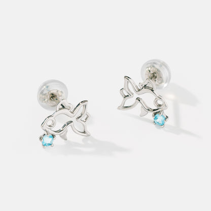 K10WG 金魚 スタッドピアス