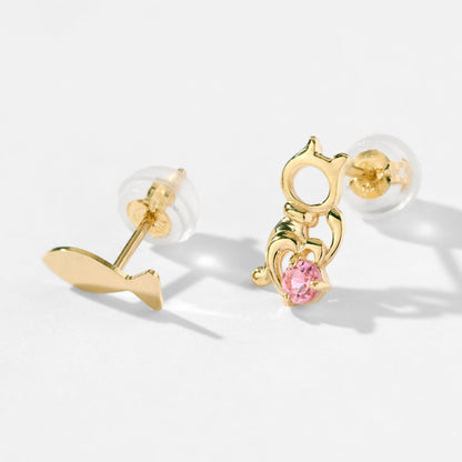 K10 ネコ×サカナ スタッドピアス