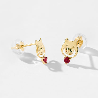 K10 柴犬 スタッドピアス（01）