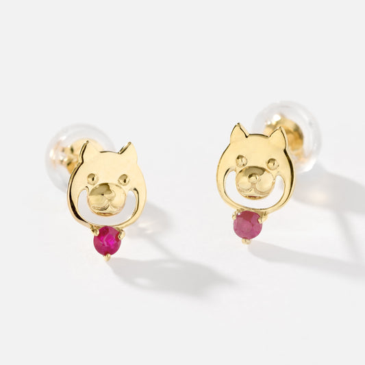 K10 柴犬 スタッドピアス（01）