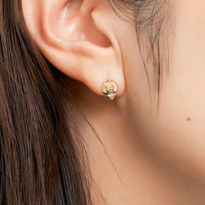 K10 柴犬 スタッドピアス（02）