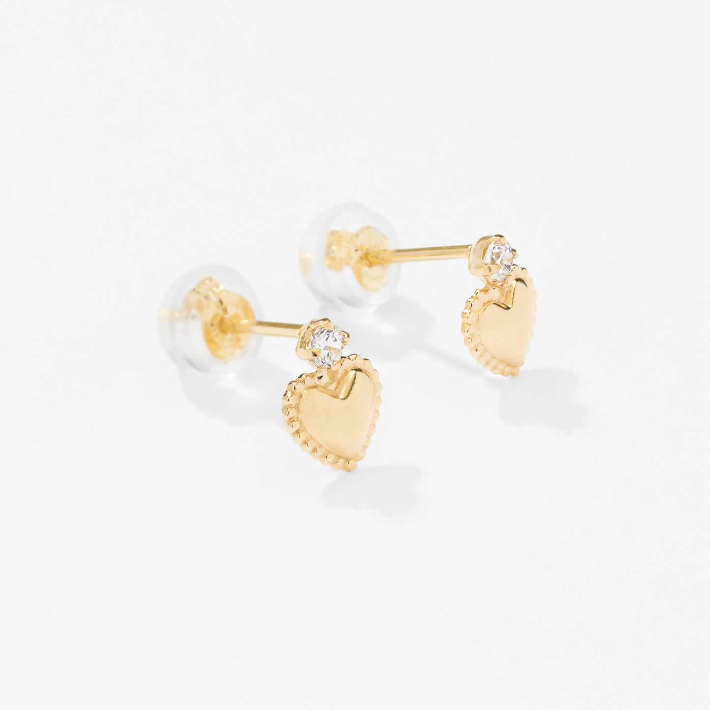 K10 ハート スタッドピアス