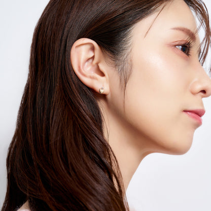 K10 ハート スタッドピアス