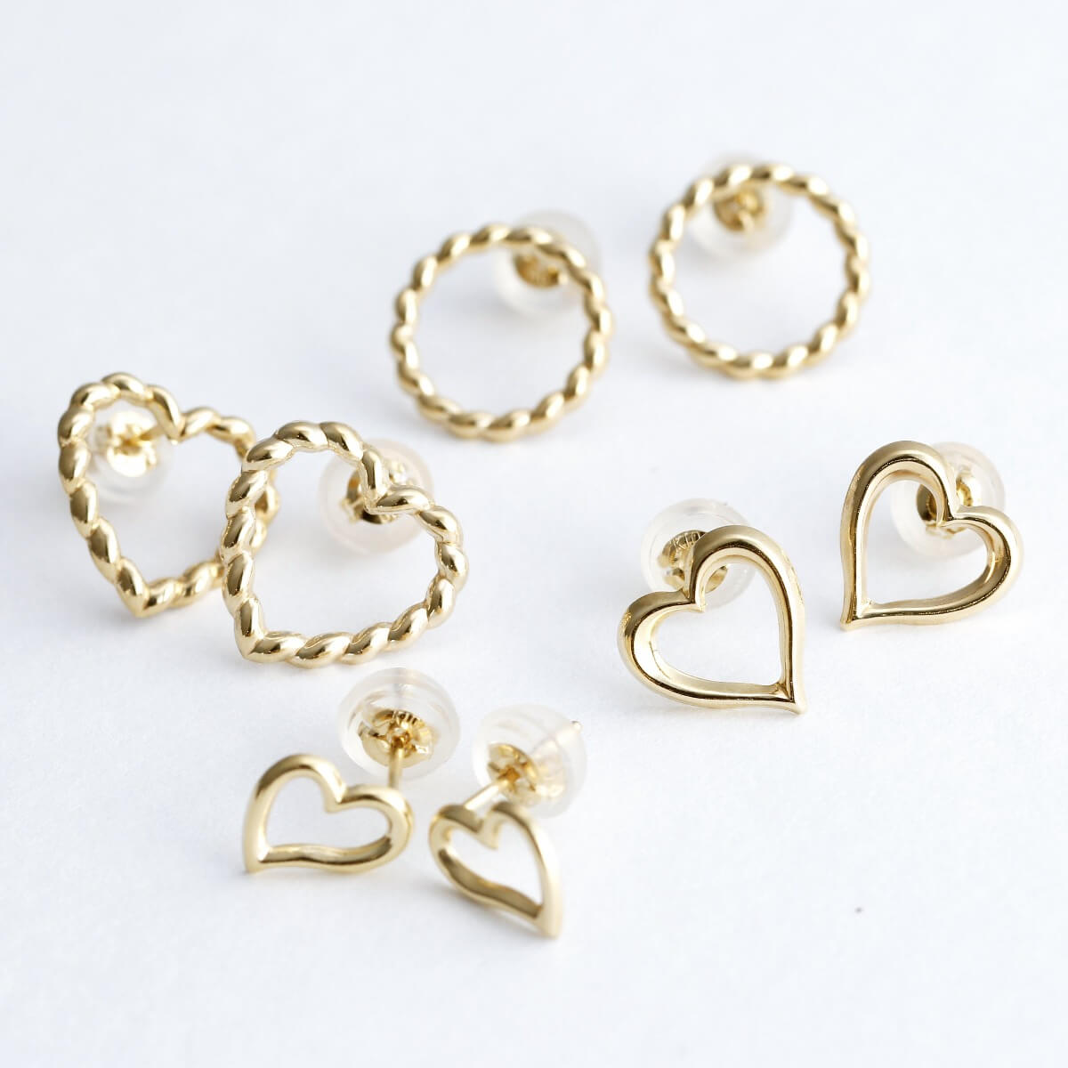 K10 ハート スタッドピアス（01）