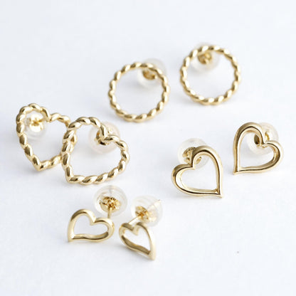 K10 ハート スタッドピアス（01）