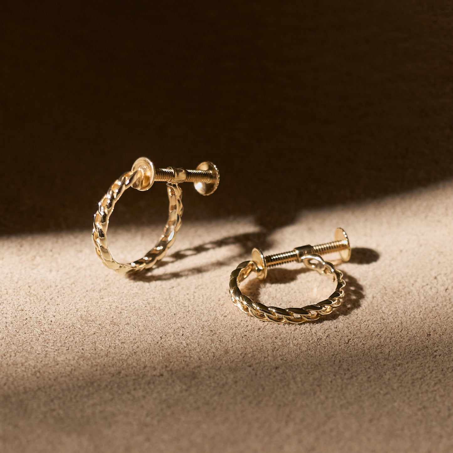 K10 フープイヤリング ネジ式（03）（YG/WG）