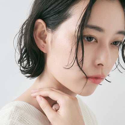 K10 誕生石 イヤリング（10月：ピンクトルマリン）