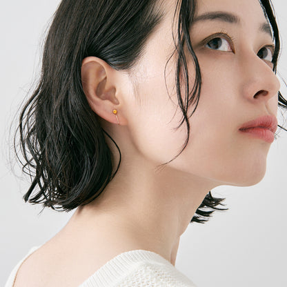 K10 誕生石 イヤリング（11月：シトリン）