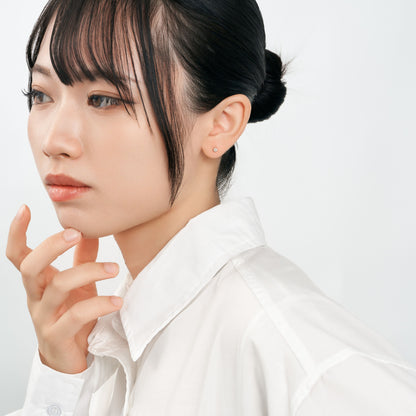 K18 誕生石 スタッドピアス 3mm（4月：ダイヤモンド）