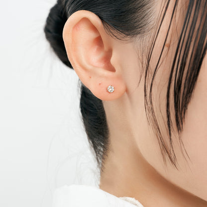 K18 誕生石 スタッドピアス 4mm（6月：ムーンストーン）