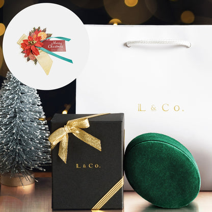 【ギフトラッピング】クリスマス限定 ベロア調ジュエリーギフトボックスセット