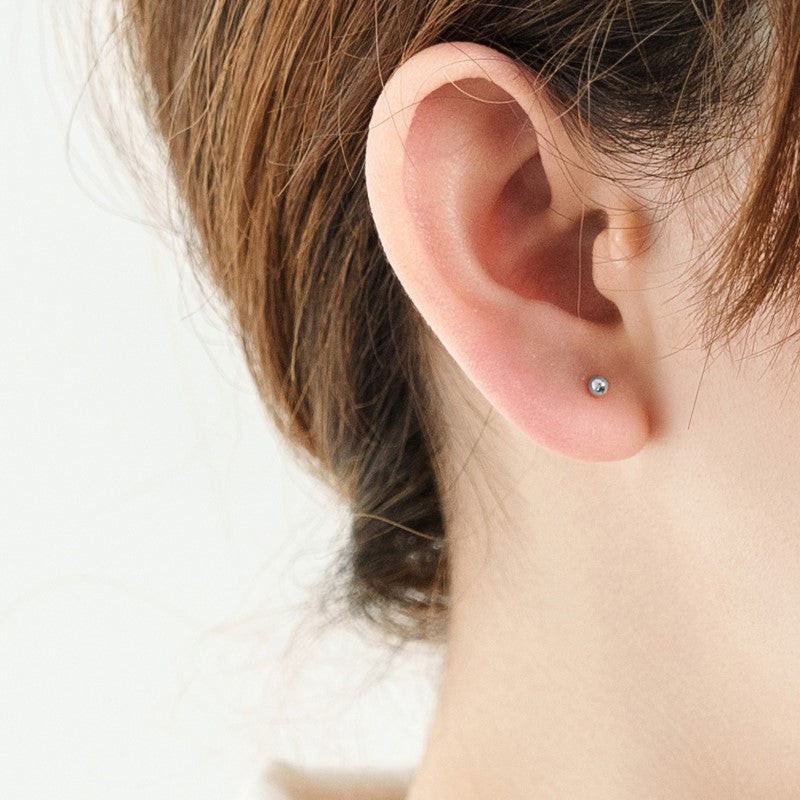 Pt900 ボール 3mm ピアス セカンドピアス