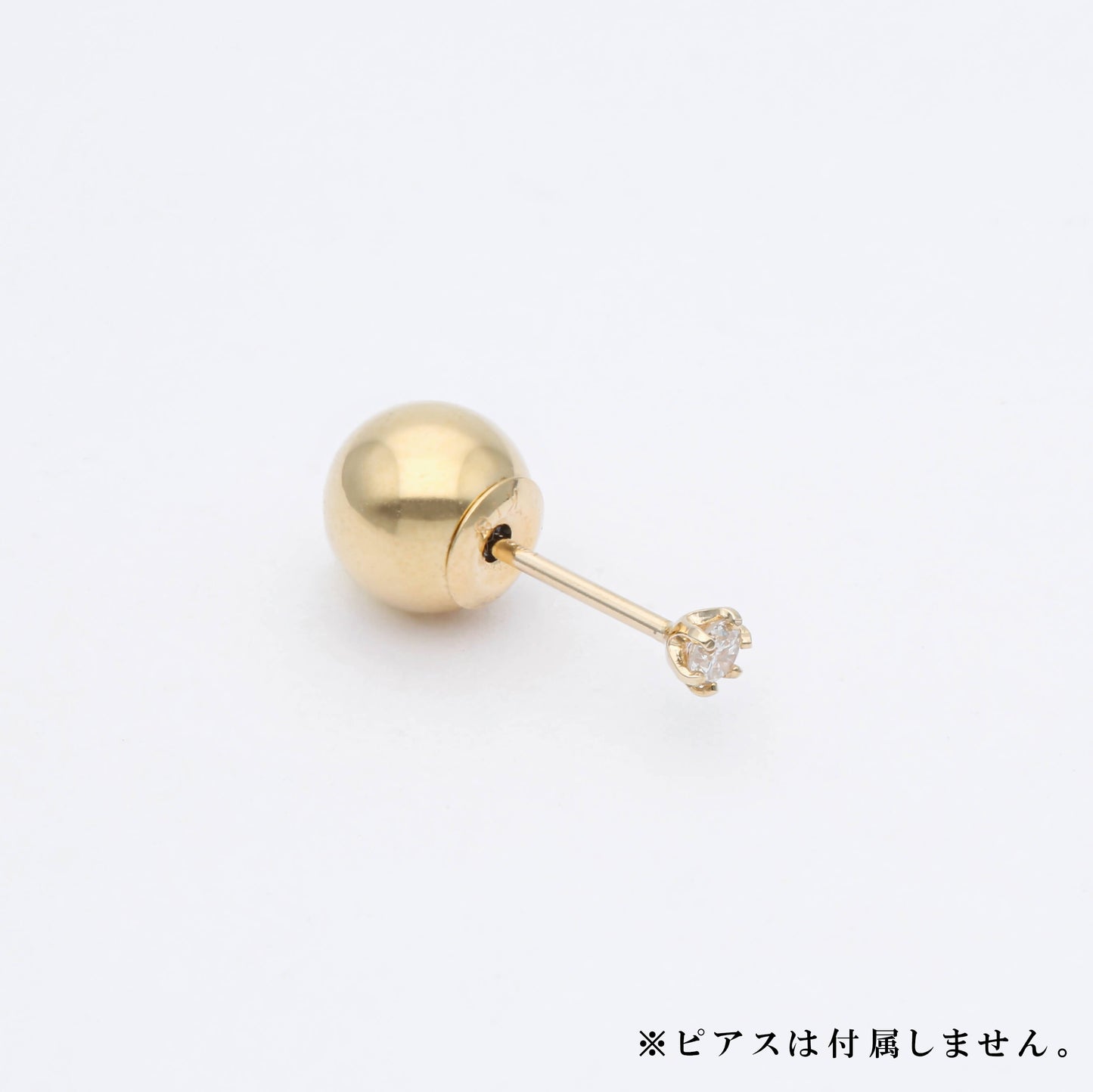 【ピアスキャッチ】K18YG ボール キャッチ（6mm）