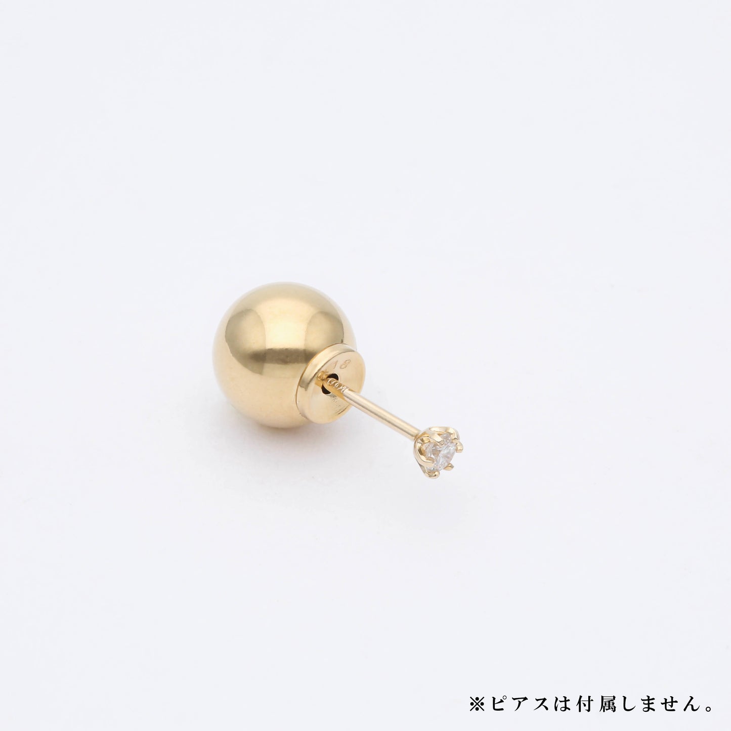 【ピアスキャッチ】K18YG ボール キャッチ（8mm）