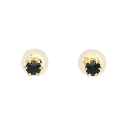 K18 爪留め 誕生石 スタッドピアス（3mm）【9月サファイア】